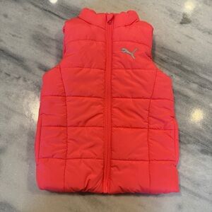 Toddler Girls‎ Hot/Neon Pink Puma Puffer Vest Size 3/4 XXS NWOT
